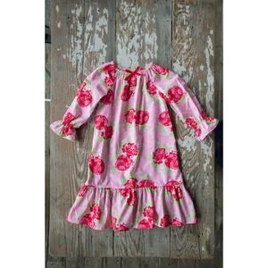 Eleanor Rose Pink Roses Sleep Gown Size 6/7 EUC